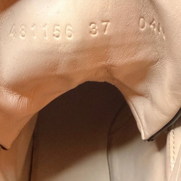 Gucci Black Leather Combat Ankle Boots | White Laces | Gold Accents | Size 7 - Picture 15 of 17